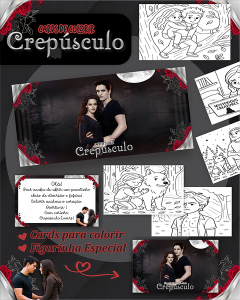 Arquivo Big Card de Colorir Crepúsculo - PAMELLA