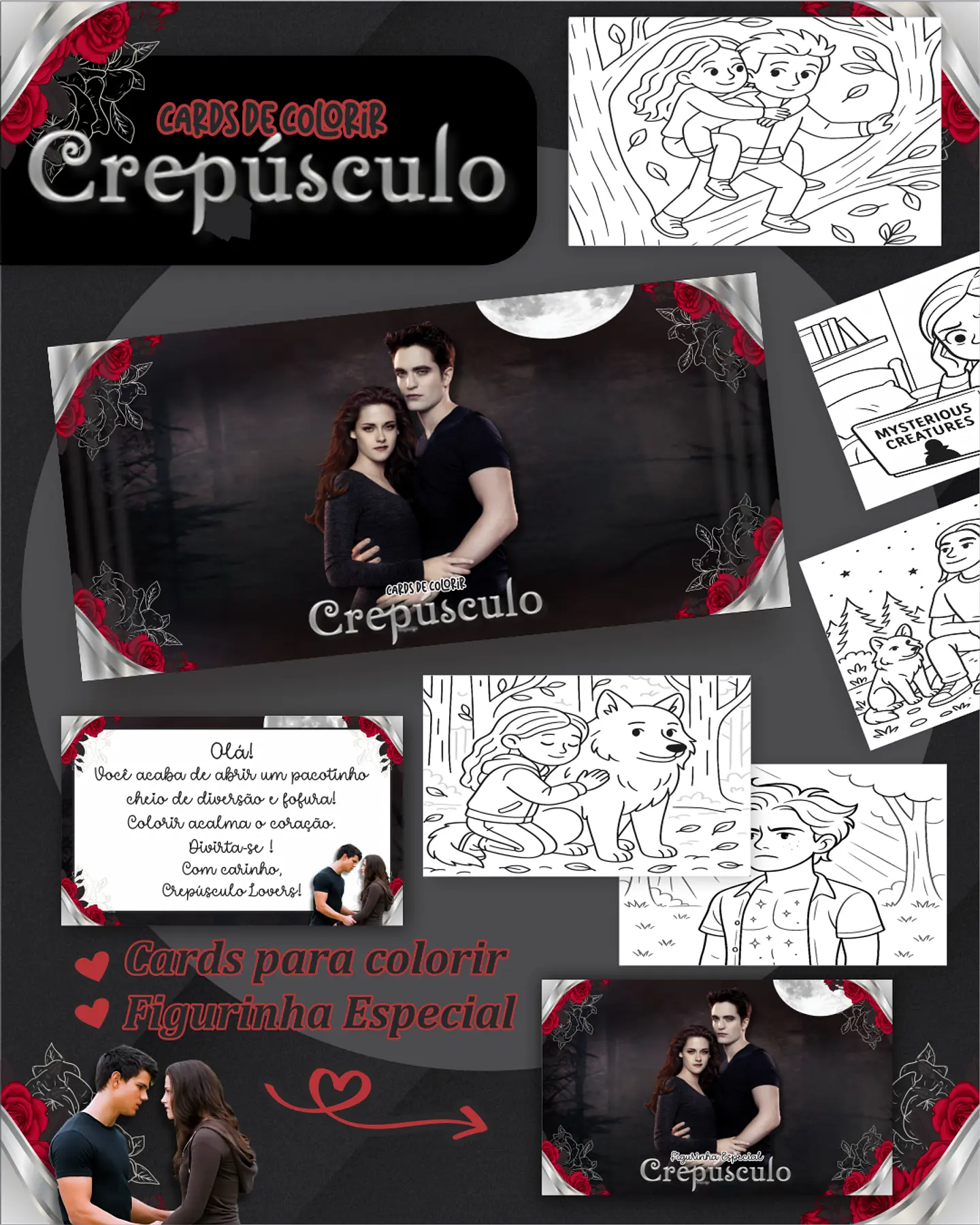 Arquivo Big Card de Colorir Crepúsculo - PAMELLA 1