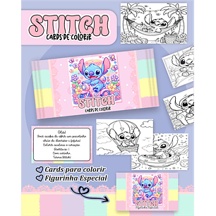 Arquivo Big Card de Colorir Stitch menina- PAMELLA