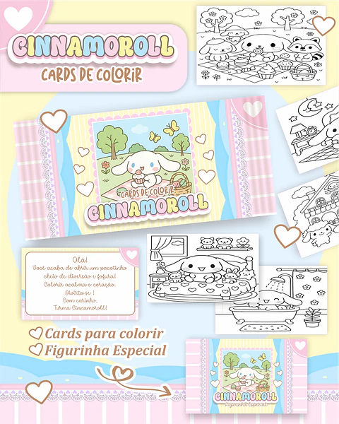 Arquivo Big Card de Colorir Cinnamoroll - PAMELLA
