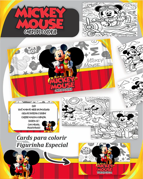 Arquivo Big Card de Colorir Mickey - PAMELLA