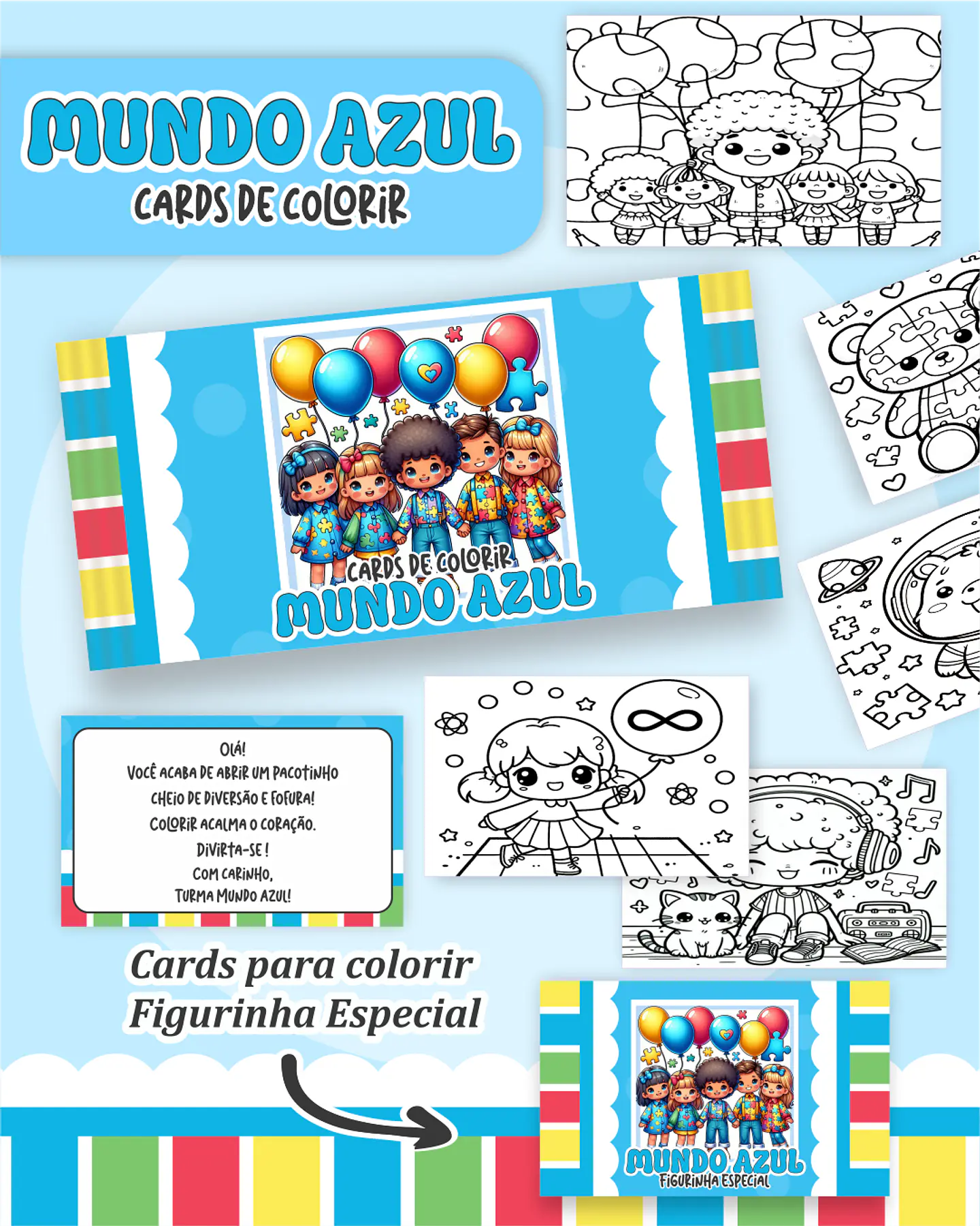 Arquivo Big Card de Colorir Mundo azul - PAMELLA 1