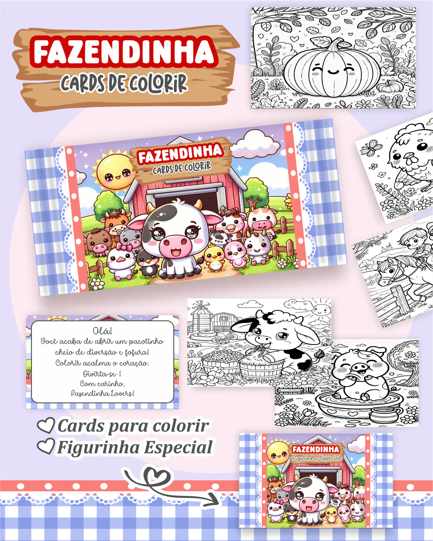 Arquivo Big Card de Colorir Fazendinha  - PAMELLA 1
