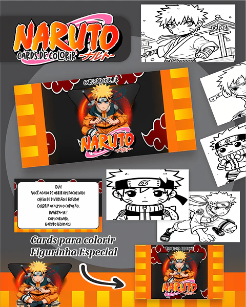 Arquivo Big Card de Colorir Naruto - PAMELLA