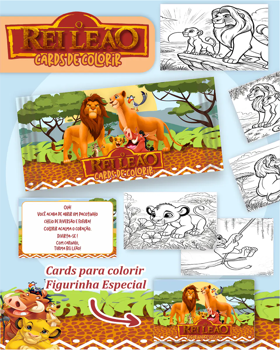 Arquivo Big Card de Colorir Rei leão - PAMELLA 1