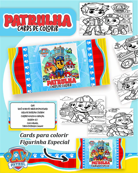 Arquivo Big Card de Colorir Patrulha canina - PAMELLA