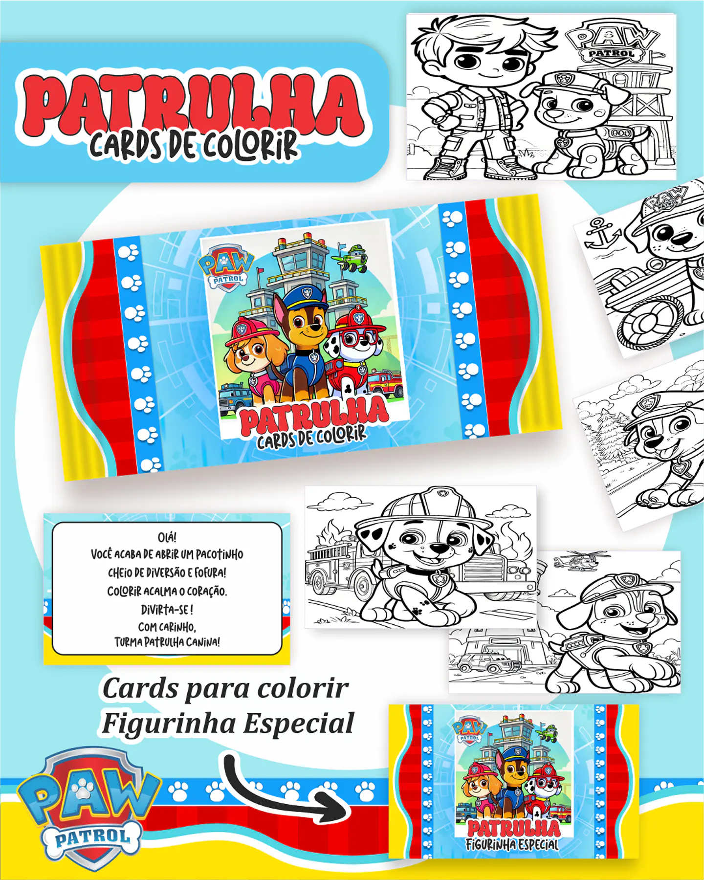 Arquivo Big Card de Colorir Patrulha canina - PAMELLA 1