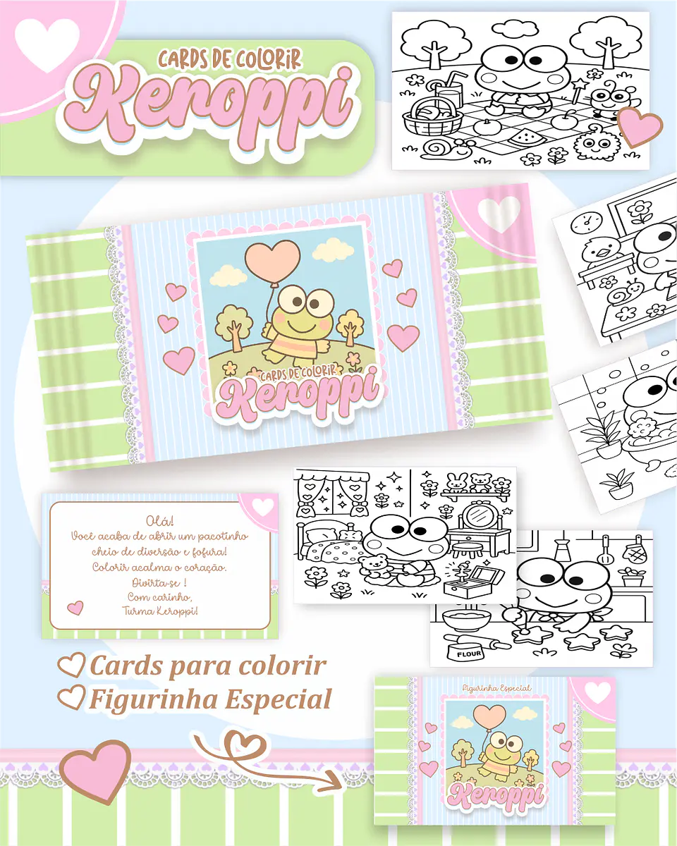 Arquivo Big Card de Colorir Keroppi - PAMELLA 1