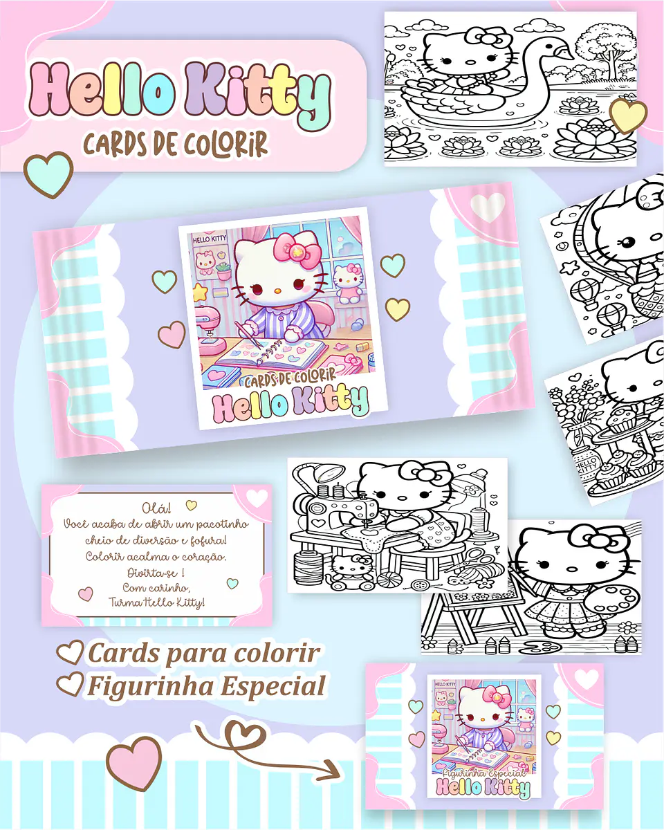 Arquivo Big Card de Colorir Hello kity - PAMELLA 1