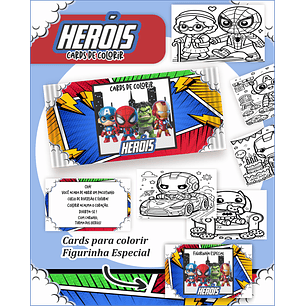 Arquivo Big Card de Colorir Heróis - PAMELLA