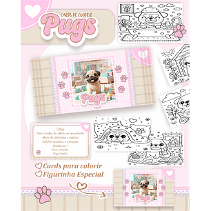 Arquivo Big Card de Colorir Pugs - PAMELLA