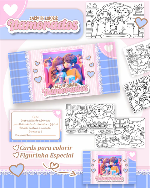 Arquivo Big Card de Colorir Namorados - PAMELLA
