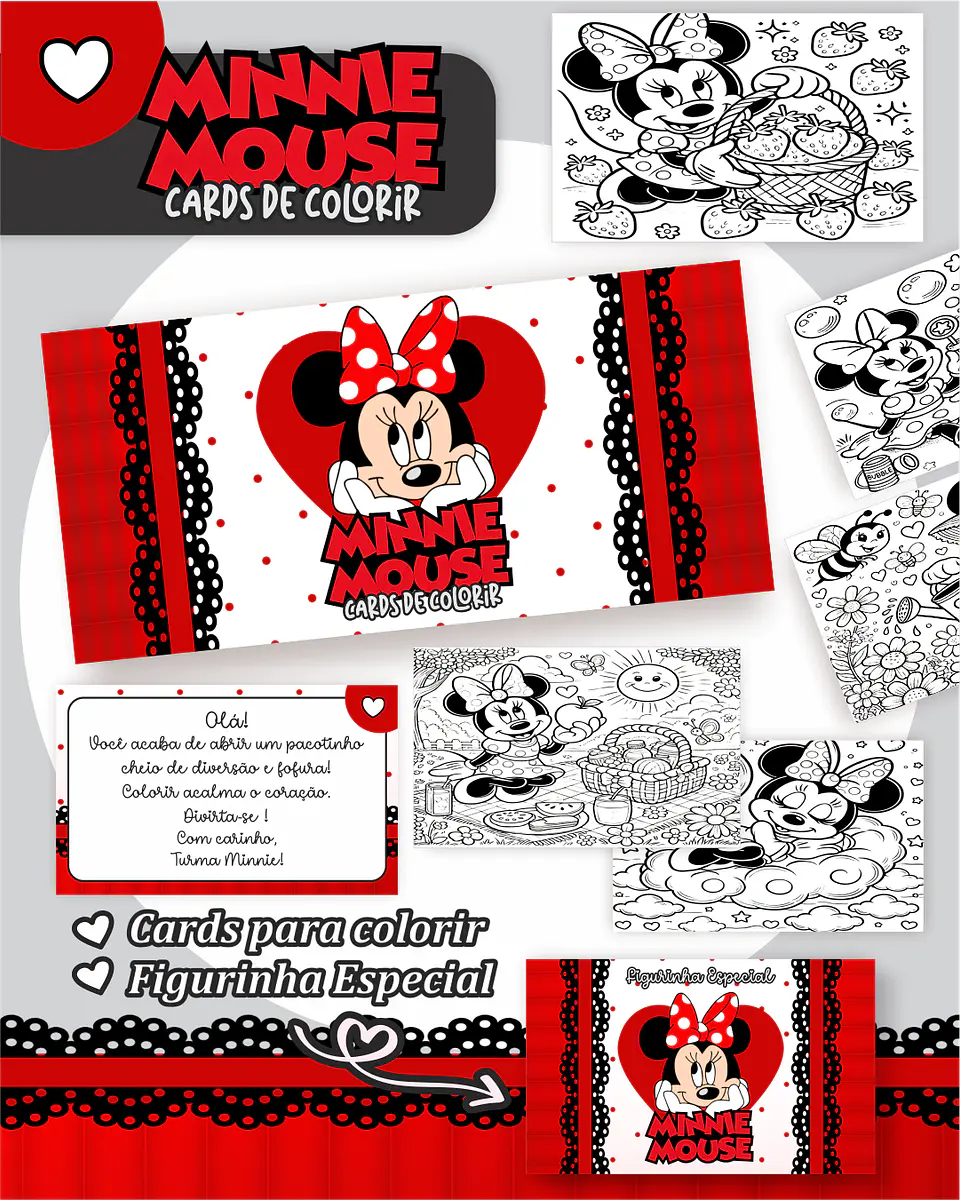 Arquivo Big Card de Colorir Minnie mouse - PAMELLA 1