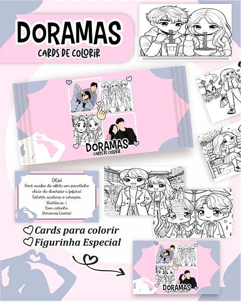 Arquivo Big Card de Colorir Doramas - PAMELLA