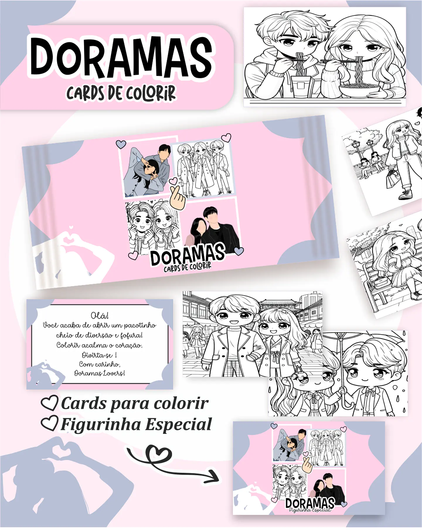 Arquivo Big Card de Colorir Doramas - PAMELLA 1