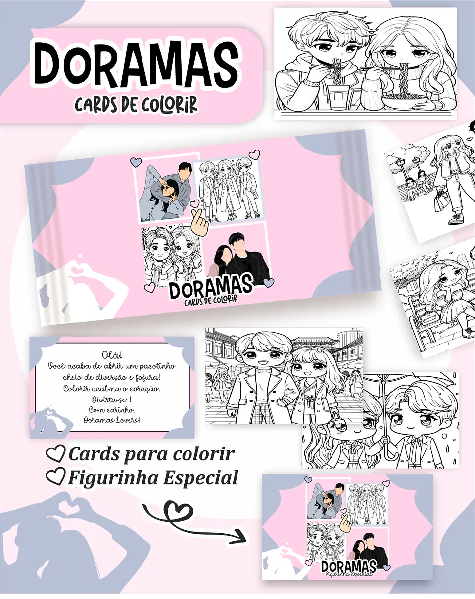Arquivo Big Card de Colorir Doramas - PAMELLA 1