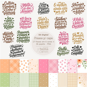 Kit Digital Frases Planejamento e Organização - Telma Contel