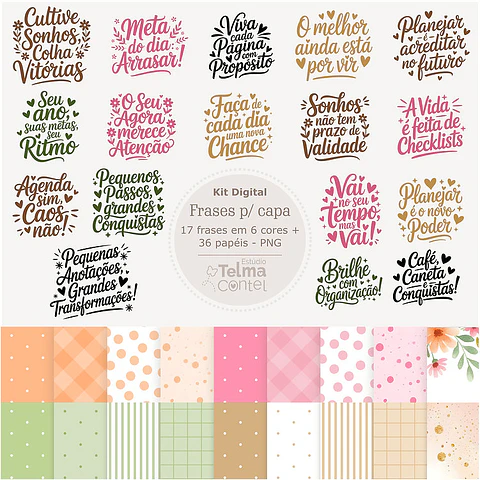 Kit Digital Frases Planejamento e Organização - Telma Contel