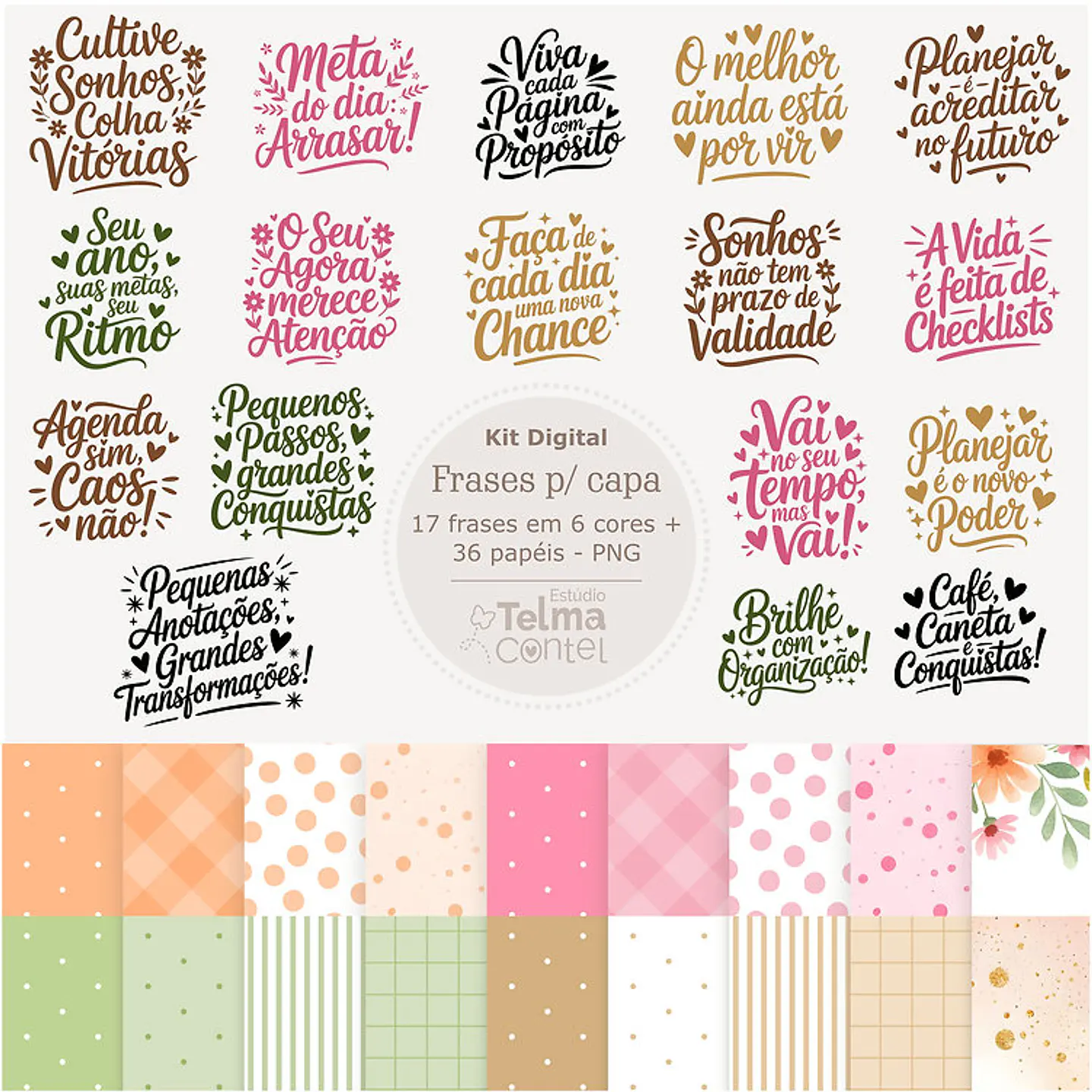 Kit Digital Frases Planejamento e Organização - Telma Contel 1