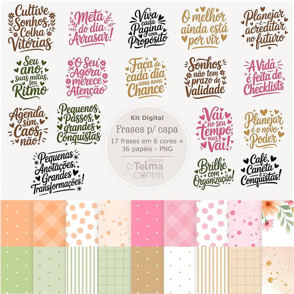 Kit Digital Frases Planejamento e Organização - Telma Contel 1