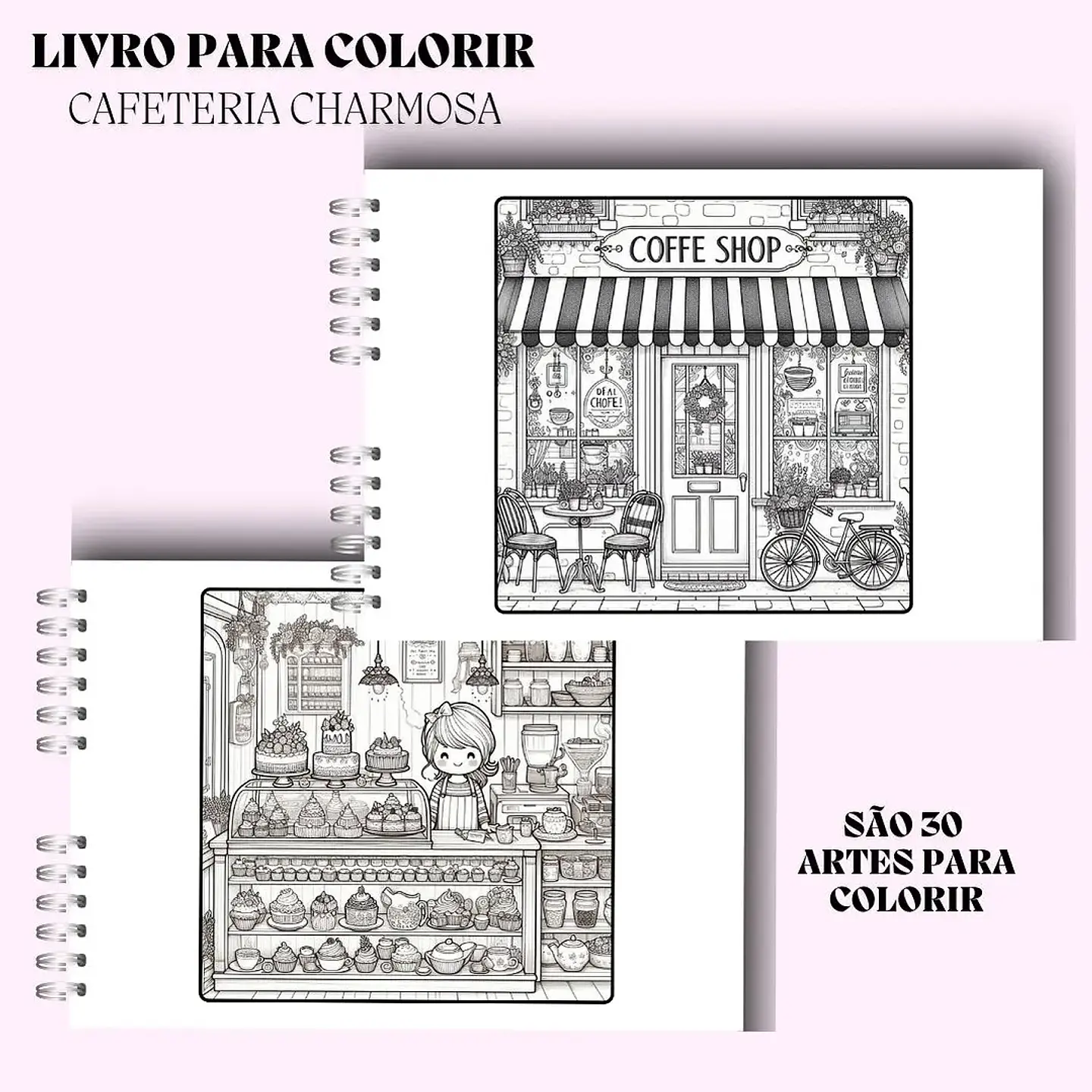 Arquivo Livro de Colorir Cafeteria Charmosa - Rê Castori 2