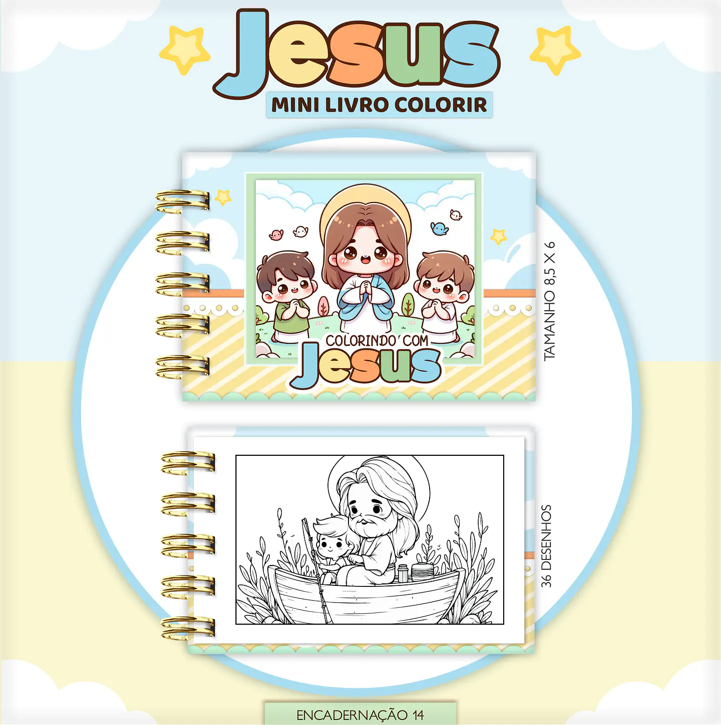 Arquivo Mini Livro de Colorir Cristão 2 - LINA 1