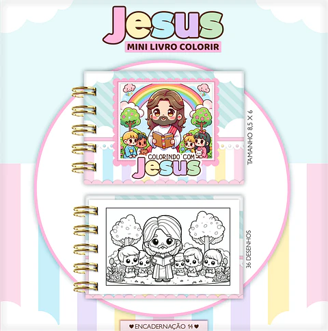 Arquivo Mini Livro de Colorir Cristão 1 - LINA