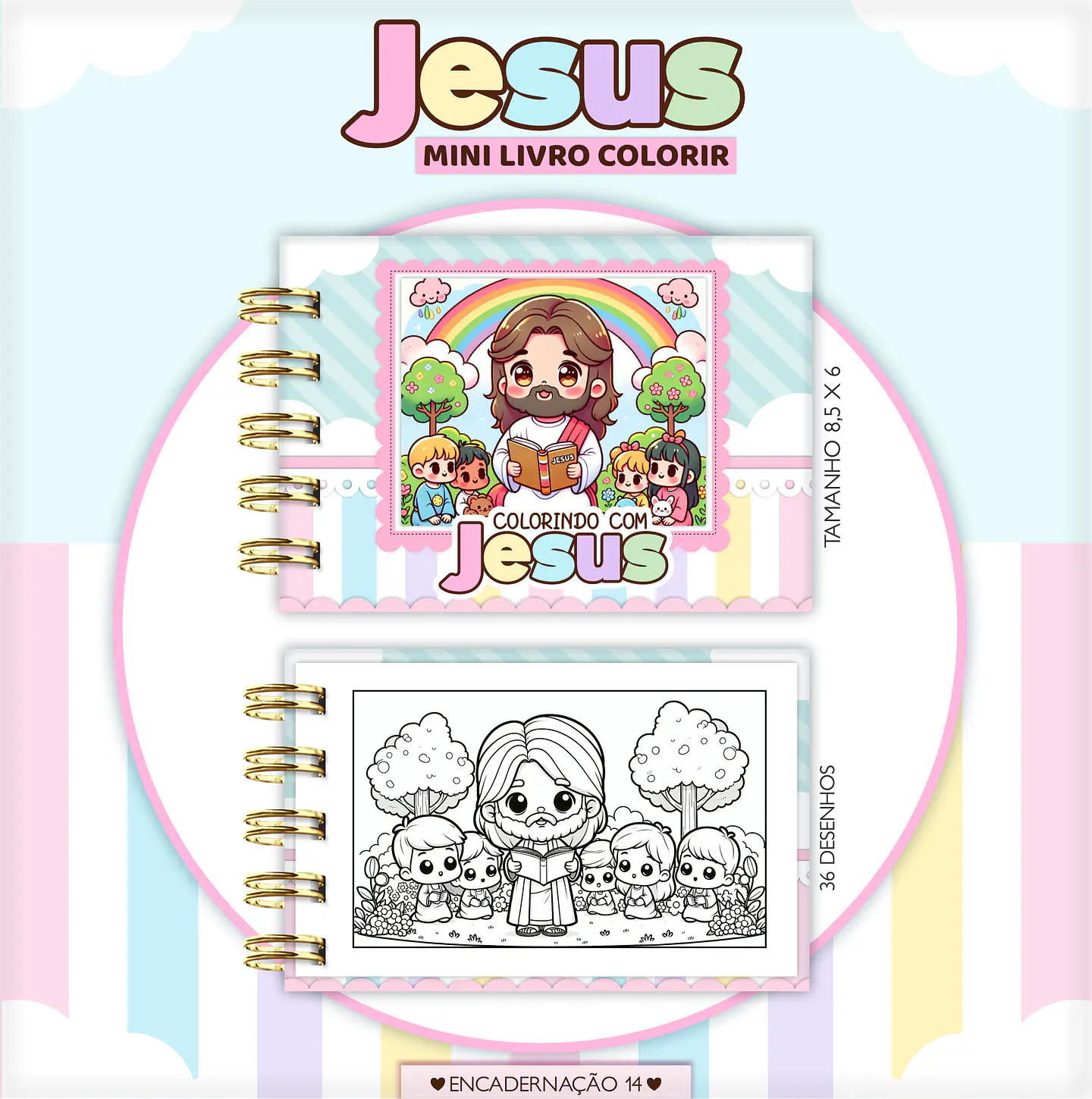 Arquivo Mini Livro de Colorir Cristão 1 - LINA 1