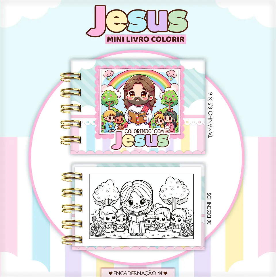 Arquivo Mini Livro de Colorir Cristão 1 - LINA 1