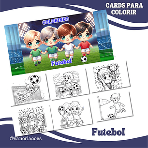 Arquivo Card de Colorir Futebol - Van Criações