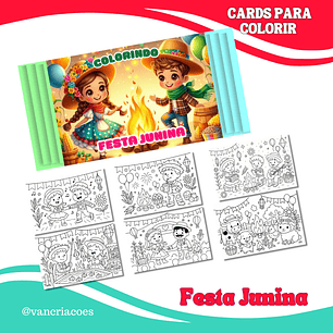 Arquivo Card de Colorir Festa Junina - Van Criações