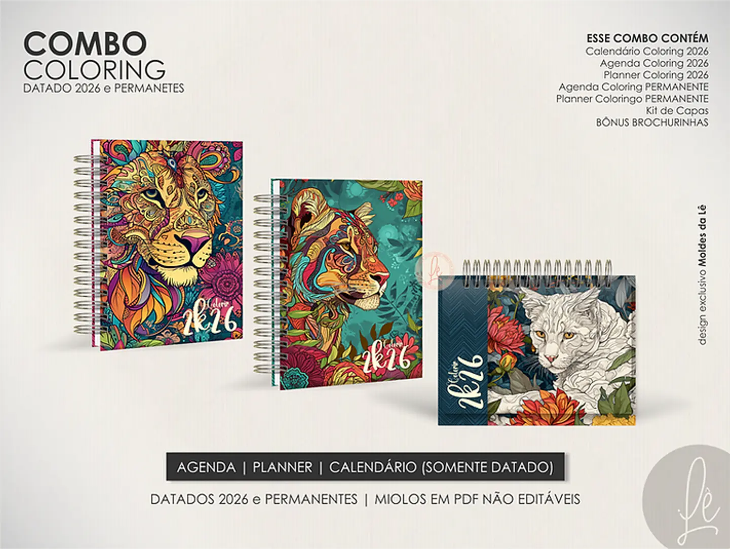 Arquivo Combo Coloring - Moldes da Lê 1