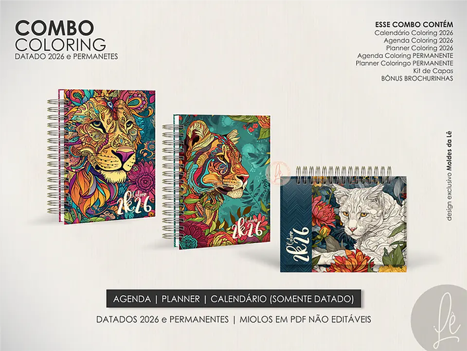 Arquivo Combo Coloring - Moldes da Lê 1