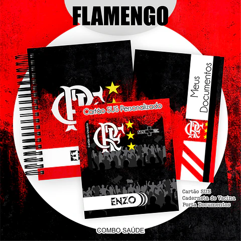 Arquivo Encadernação Caderneta de Vacina Flamengo
