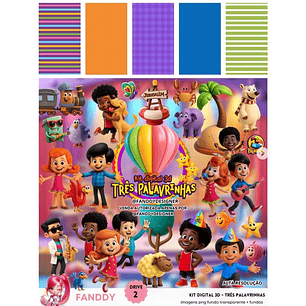 Kit Digital Três Palavrinhas 3D - Fanddy