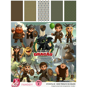 Kit Digital Como Treinar o Seu Dragão 3D - Fanddy