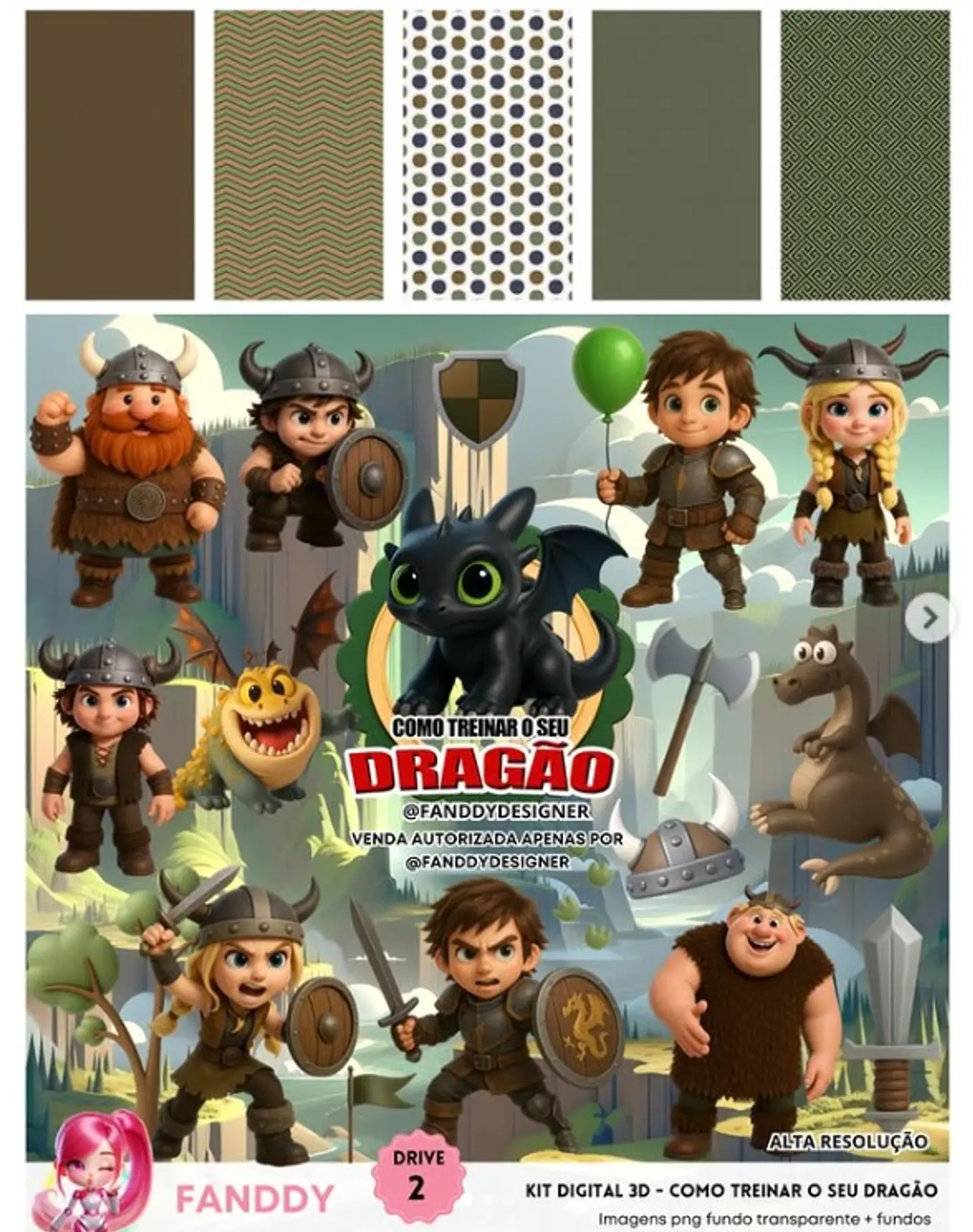 Kit Digital Como Treinar o Seu Dragão 3D - Fanddy 1