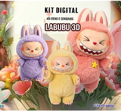 Kit Digital Labubu 3D - Ilustradeb