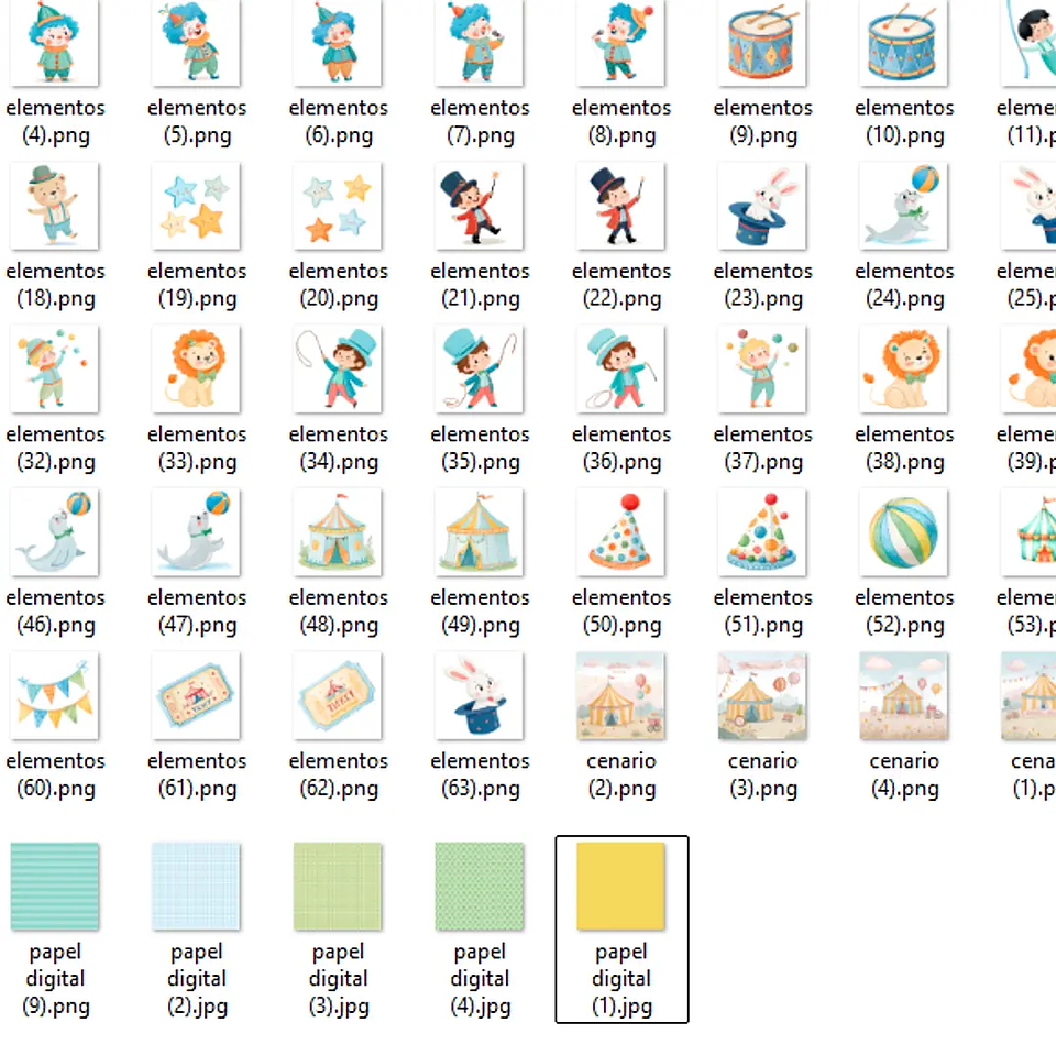 Kit Digital Circo Tradicional Aquarela - Fanddy 2