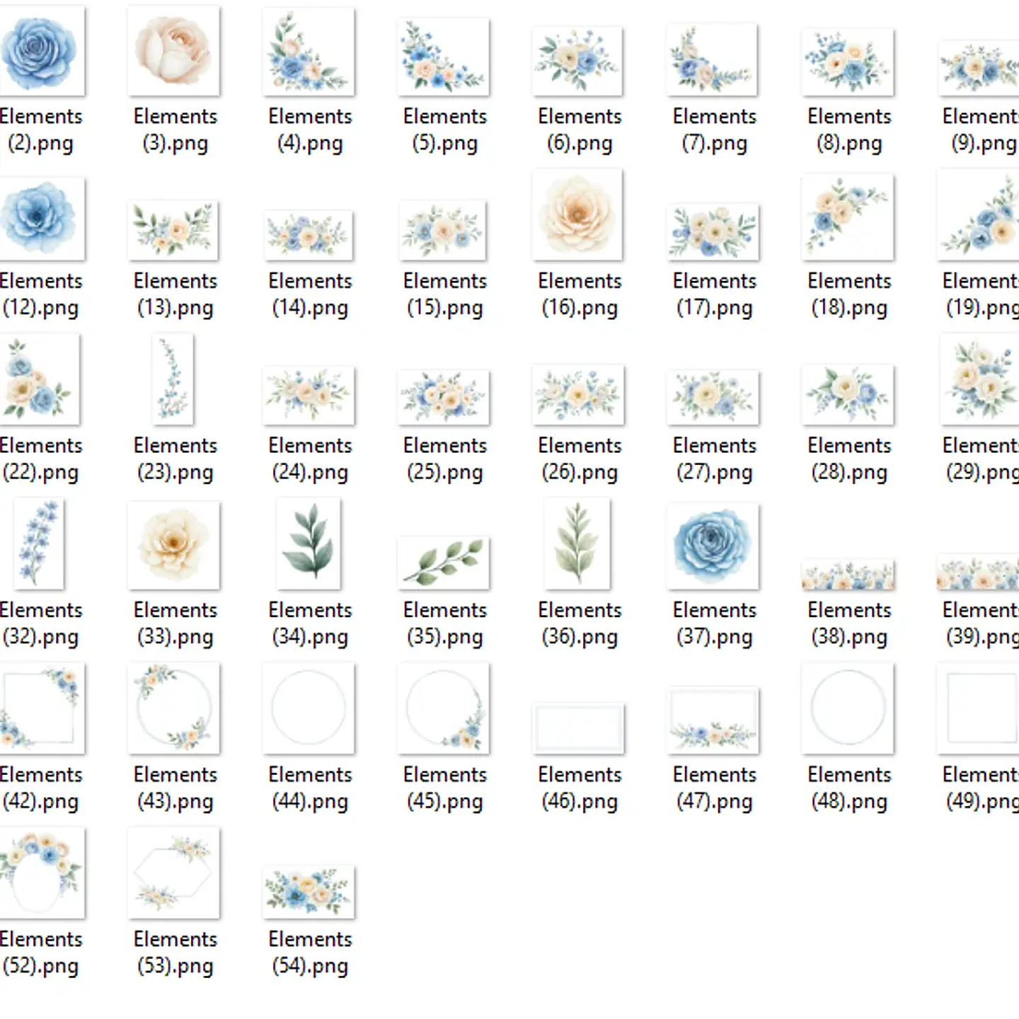 Kit Digital Brisa Floral Azul - Balloon Criativo 2