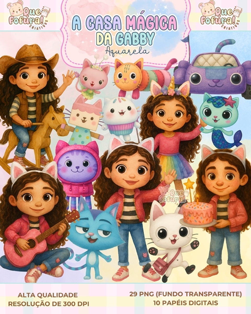 Kit Digital A casa mágica da gabby - Que fofura 1