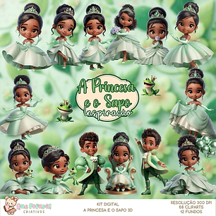 Kit Digital A princesa e o sapo - Que fofura