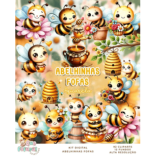 Kit Digital Abelhinhas fofas - Que fofura