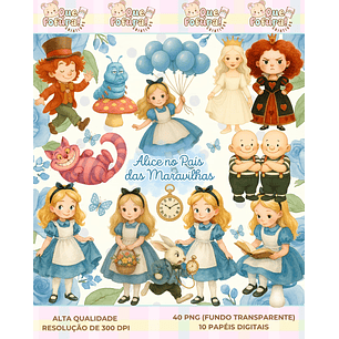 Kit Digital Alice no pais das maravilhas - Que fofura