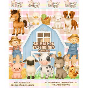 Kit Digital Animais da fazendinha - Que fofura