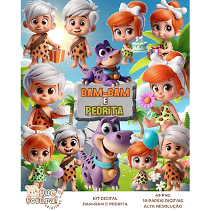 Kit Digital Bam-bam e pedrita - Que fofura