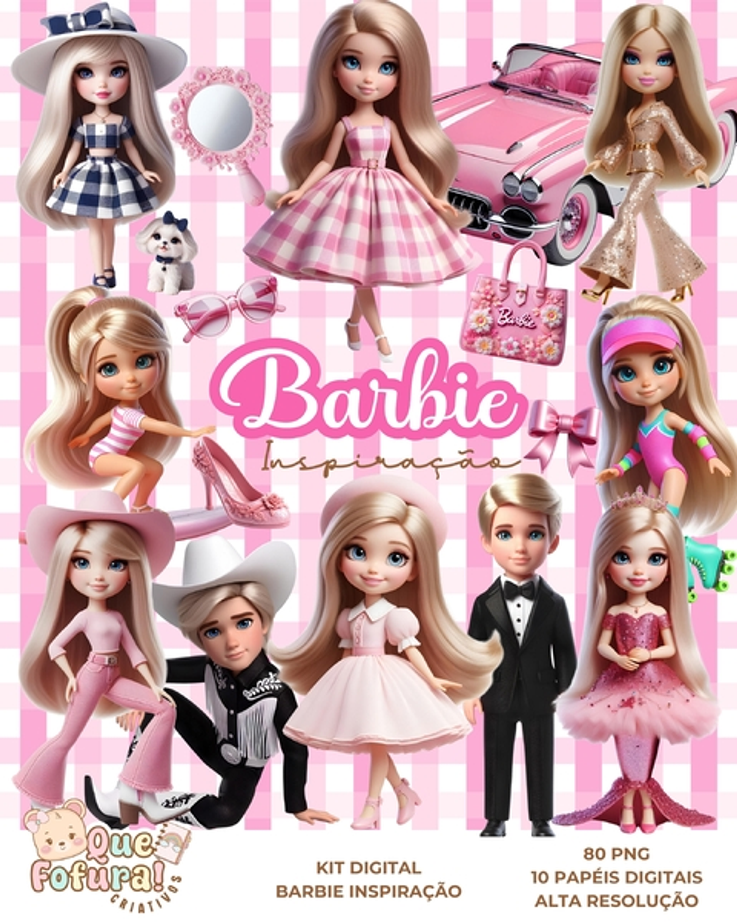 Kit Digital Barbie - Que fofura 1