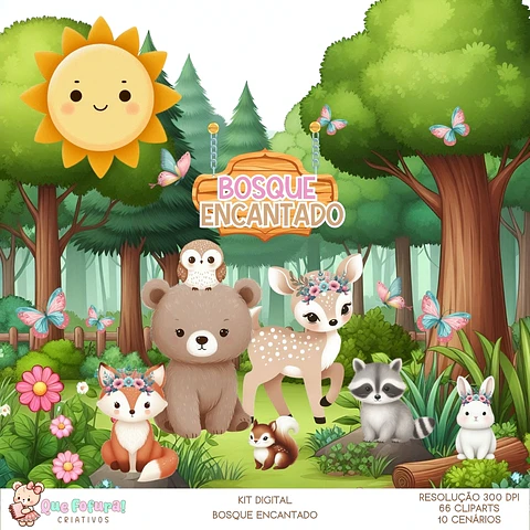Kit Digital Bosque encantado - Que fofura