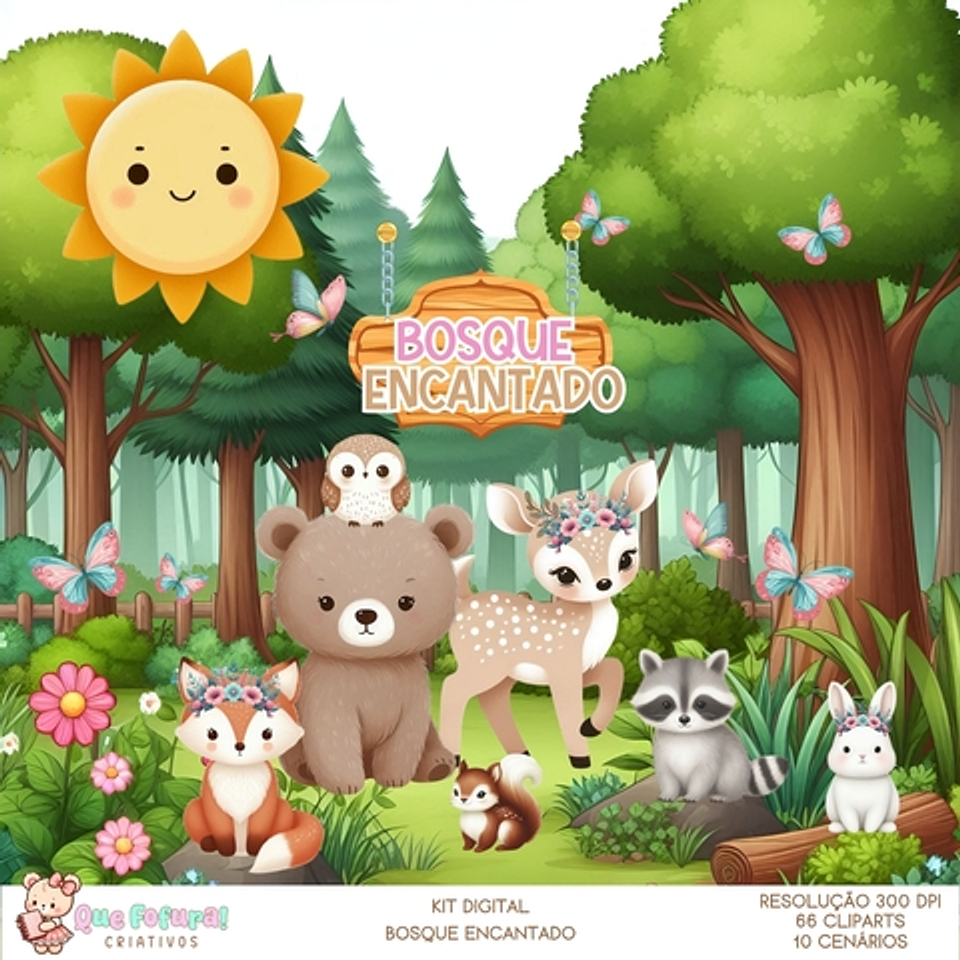 Kit Digital Bosque encantado - Que fofura 1