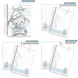 Arquivo Caderno Elefante Marinheiro - Criativa Afetiva